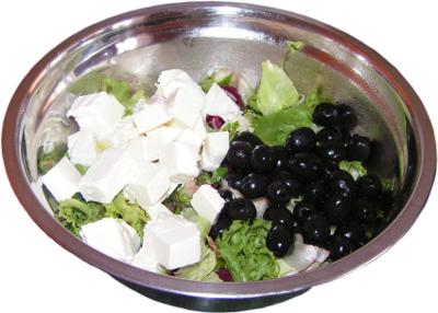 miks sa�at z rukola, mix sa�at z rukol�, oliwki czrne drylowane, ser sa�atkowo-kanapkowy typu feta